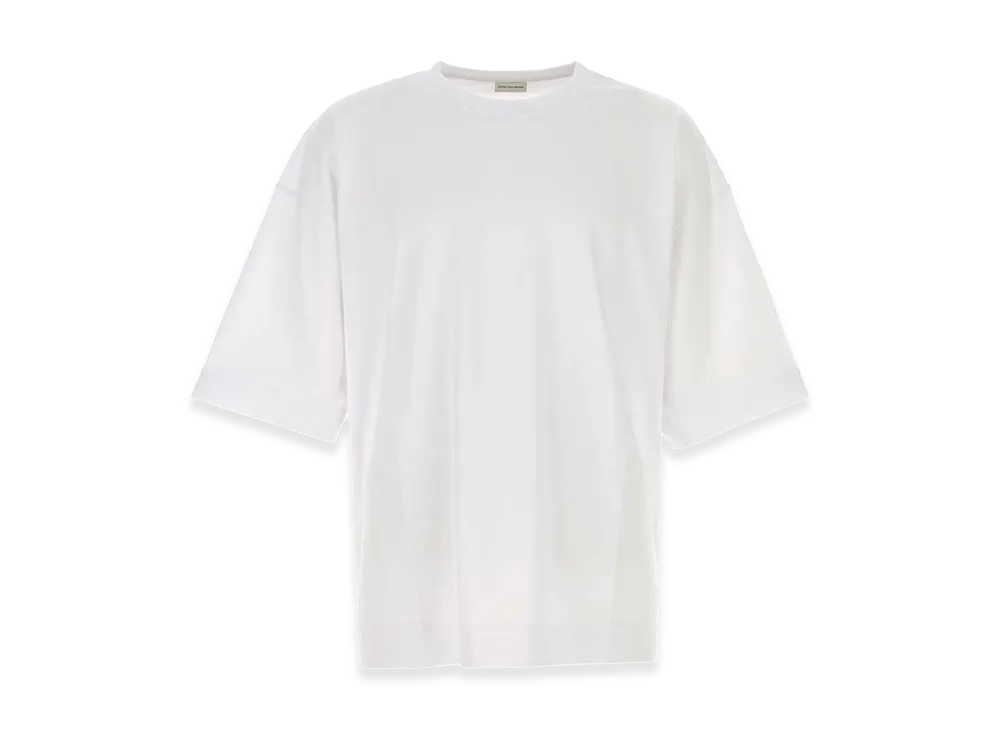 DRIES VAN NOTEN Cotton Oversize Hen T-Shirt "White"