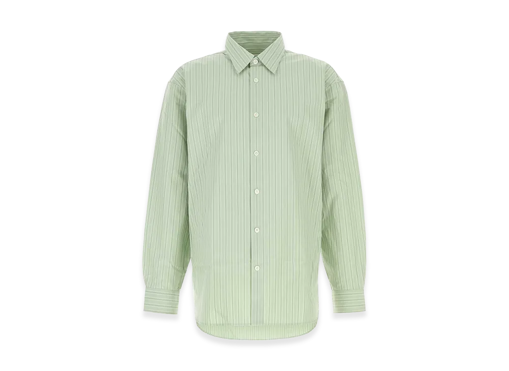 DRIES VAN NOTEN Embroidered Poplin Croom Shirt "Green"