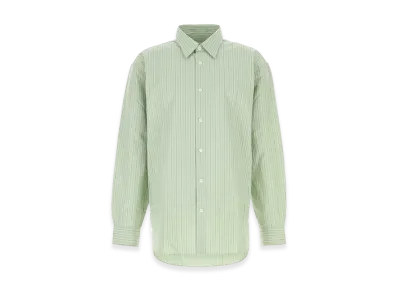 DRIES VAN NOTEN Embroidered Poplin Croom Shirt "Green"