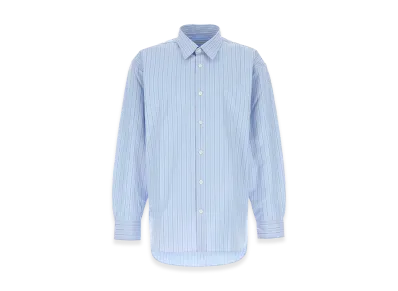 DRIES VAN NOTEN Embroidered Poplin Croom Shirt "Light Blue"