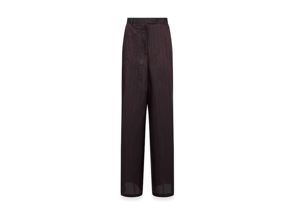 DRIES VAN NOTEN Women's Penn Wide-Leg Trousers "Bordeaux"