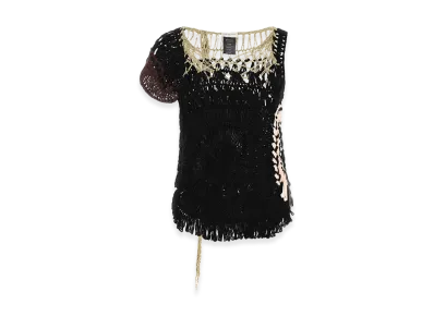 DRIES VAN NOTEN Women's Crochet Top "Black"
