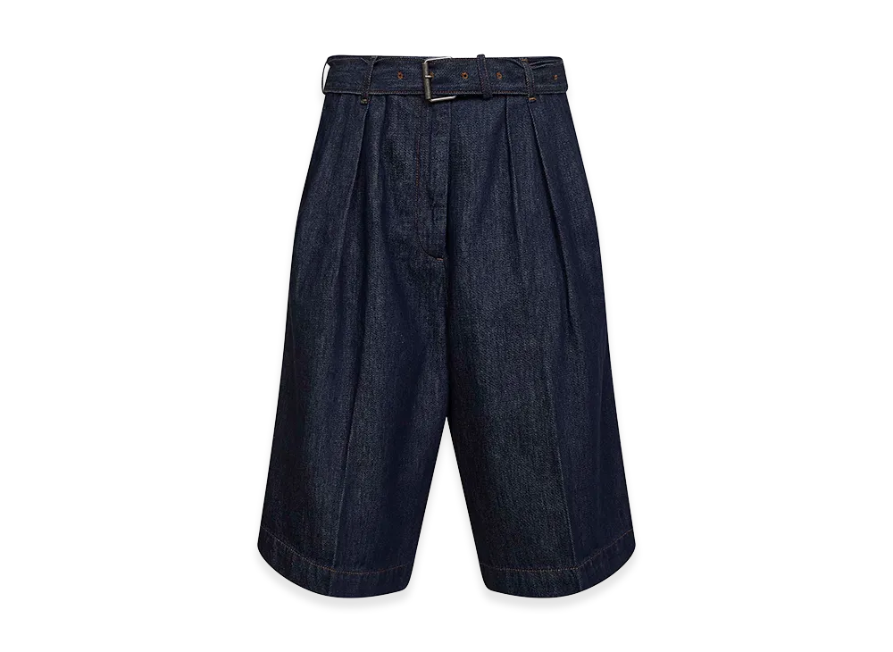 DRIES VAN NOTEN Women's Shorts Con Cintura "Blue"