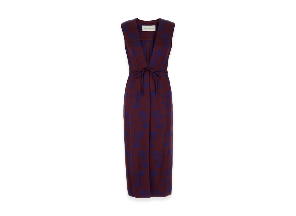 DRIES VAN NOTEN Women's Embroidered Viscose Blend Romina Vest "Bordeaux"