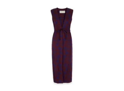 DRIES VAN NOTEN Women's Embroidered Viscose Blend Romina Vest "Bordeaux"
