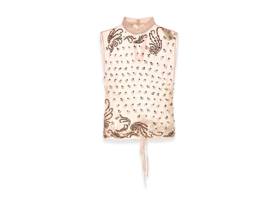 DRIES VAN NOTEN Women's Crepe Carmasa Top "Light Pink"