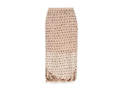 DRIES VAN NOTEN Women's Viscose Sokna Skirt "Pastel Pink"