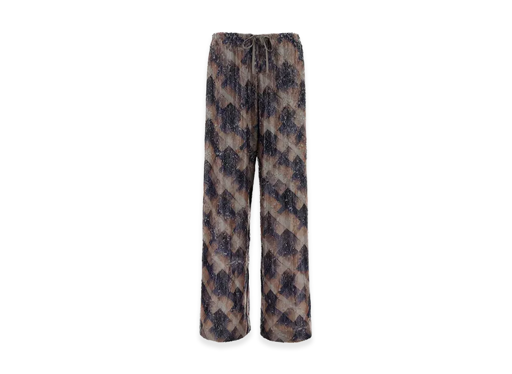 DRIES VAN NOTEN Women's Embellished Viscose Puvis Wide-Leg Pant "Violet"