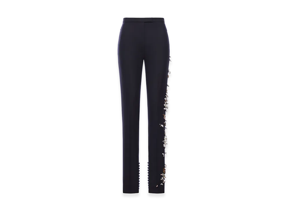 DRIES VAN NOTEN Women's Wool Pandoris Pant "Navy Blue"
