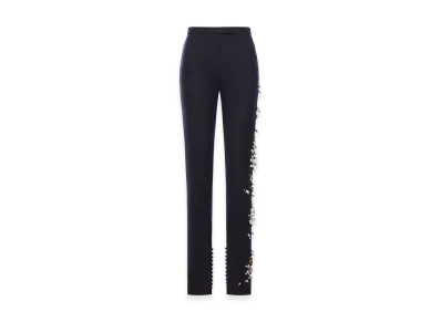 DRIES VAN NOTEN Women's Wool Pandoris Pant "Navy Blue"