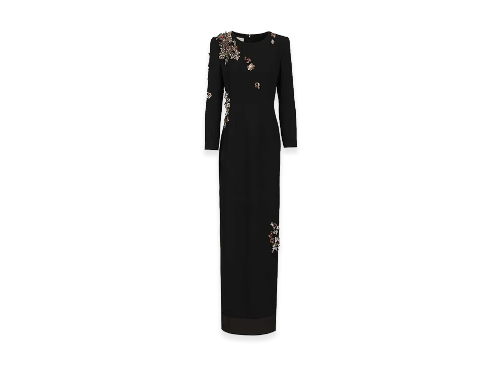 DRIES VAN NOTEN Women's Dalista Embroidered Dress "Black"