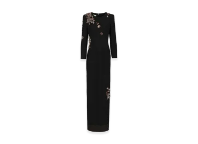 DRIES VAN NOTEN Women's Dalista Embroidered Dress "Black"