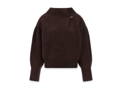 DRIES VAN NOTEN Women's Oversized Wool Sweater "Bordeaux"