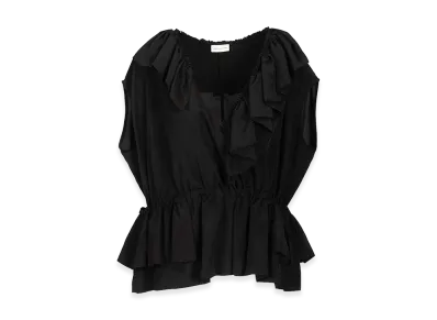 DRIES VAN NOTEN Women's Jersey Top with Belt "Black"