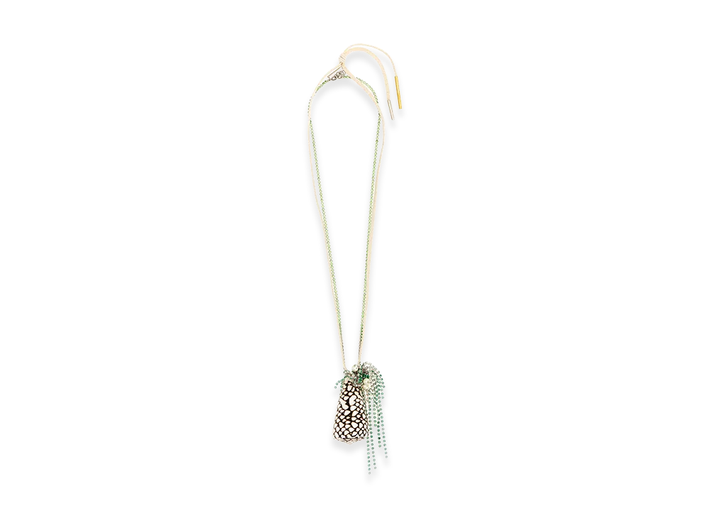 DRIES VAN NOTEN Women's Shell Necklace "Green"