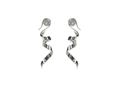 DRIES VAN NOTEN Women's Spiral Earrings "Silver"
