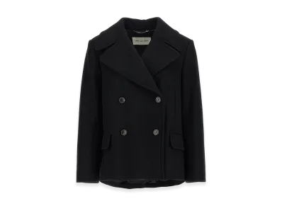 DRIES VAN NOTEN Women's 'Vafel' Coat "Black"