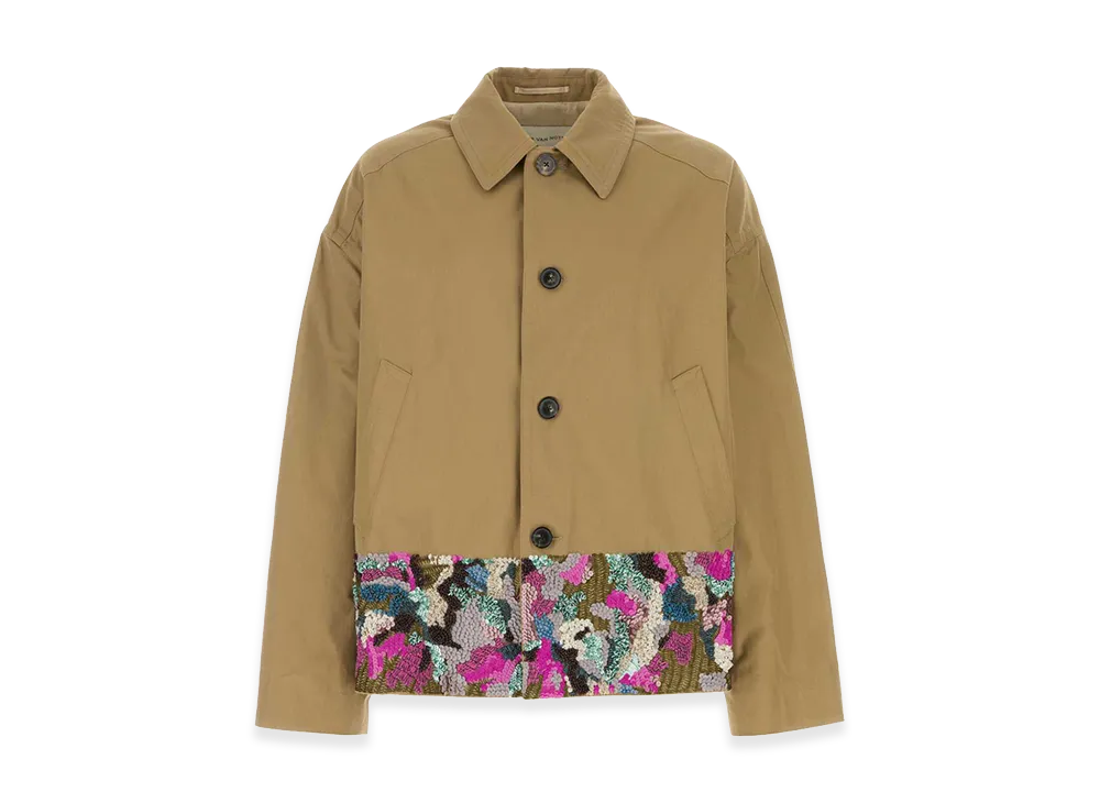 DRIES VAN NOTEN Cotton Robinson Overcoat "Beige/Camel"