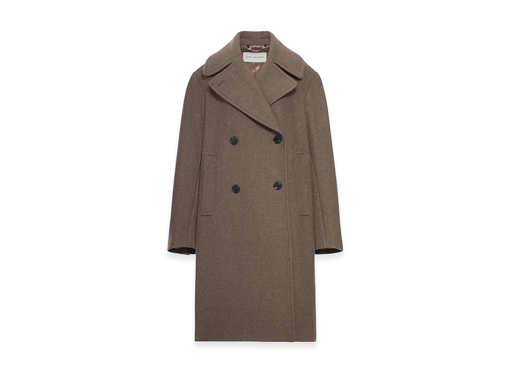 DRIES VAN NOTEN Women's Double-Breasted Coat "Brown"