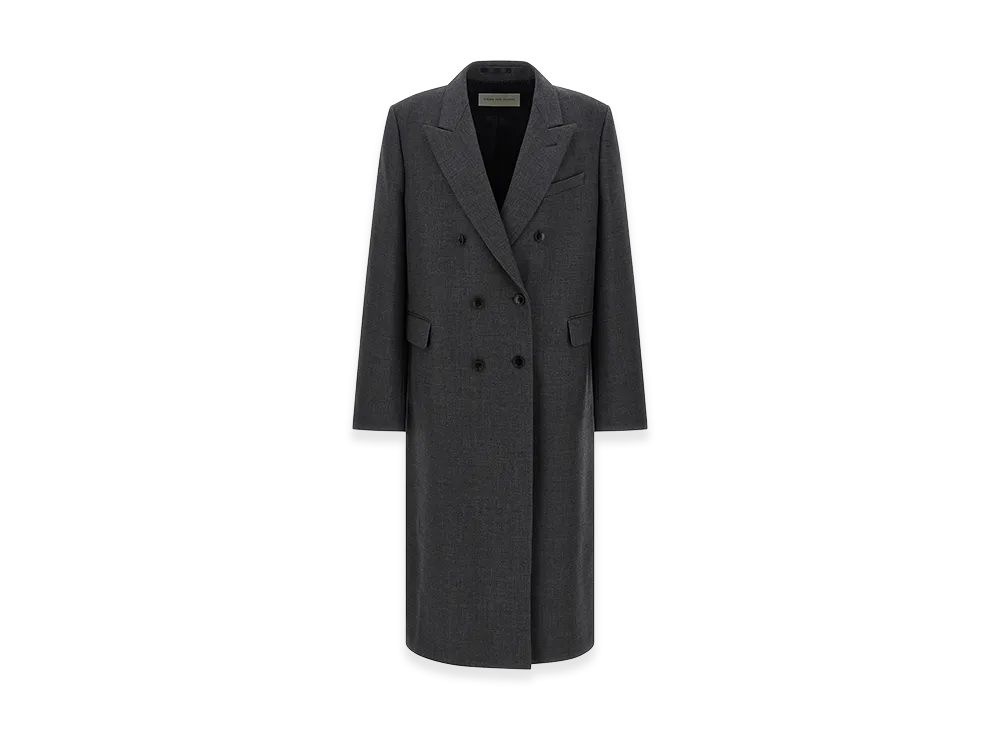DRIES VAN NOTEN Double-Breasted Coat "Gray"