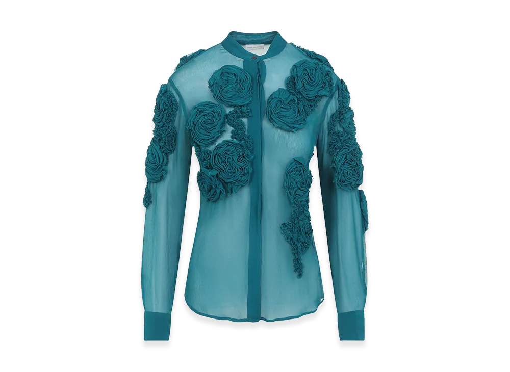 DRIES VAN NOTEN Women's 'Chowsa' Shirt "Green"