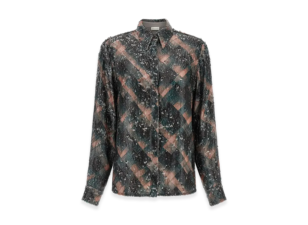 DRIES VAN NOTEN Women's 'Chowy Emb' Shirt "Green"