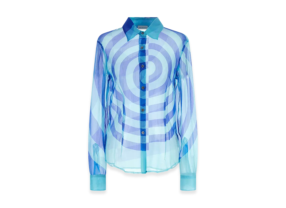 DRIES VAN NOTEN Women's 'Cloudy' Shirt "Light Blue"