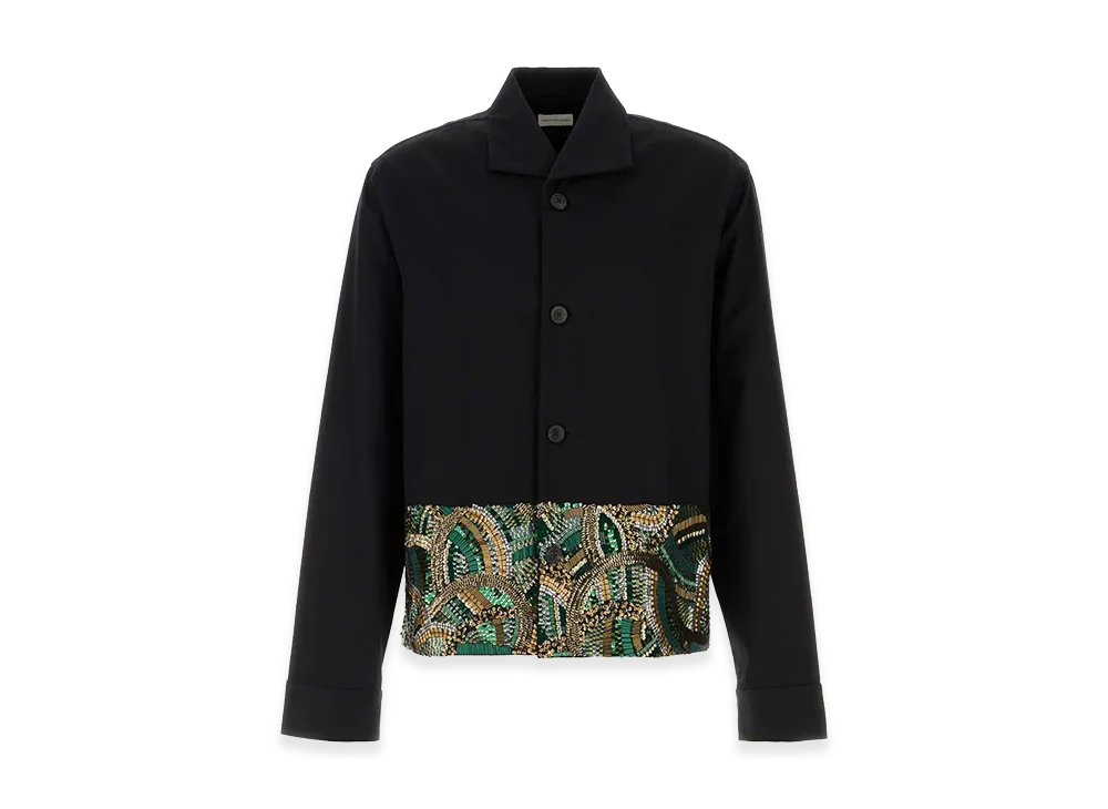 DRIES VAN NOTEN Twill Cruz Shirt "Black"
