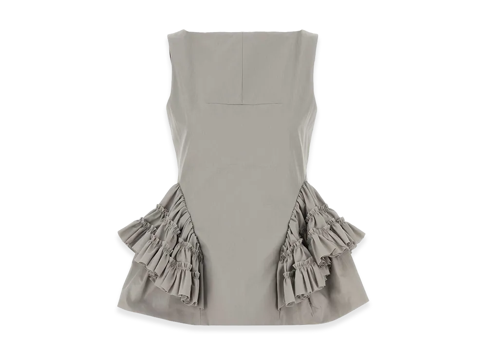 DRIES VAN NOTEN Women's Cotton Casey Top "Gray"
