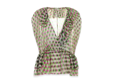 DRIES VAN NOTEN Women's Printed Crepe Cally Top "White"