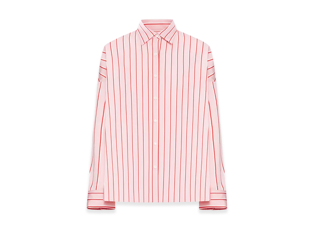DRIES VAN NOTEN Women's Striped Cotton Shirt "Pink"