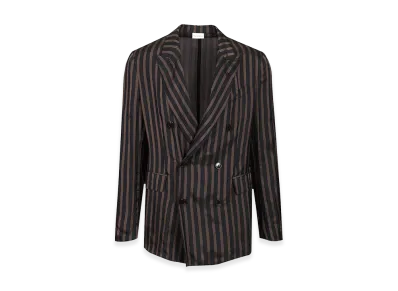 DRIES VAN NOTEN Unstructured Cupro Blazer "Blue"