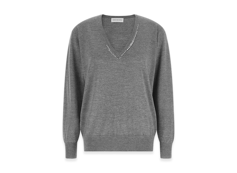 DRIES VAN NOTEN Women's 'Tuomas' Sweater "Gray"