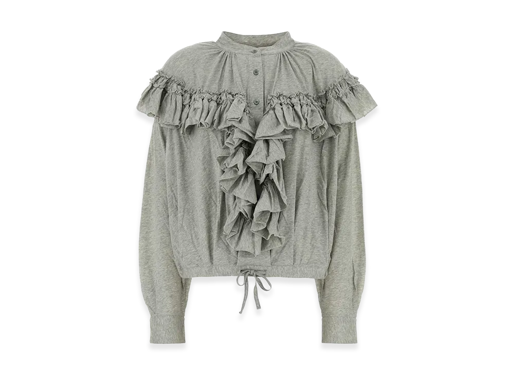 DRIES VAN NOTEN Women's Cotton Hunver Blouse "Gray"