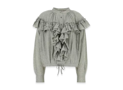 DRIES VAN NOTEN Women's Cotton Hunver Blouse "Gray"
