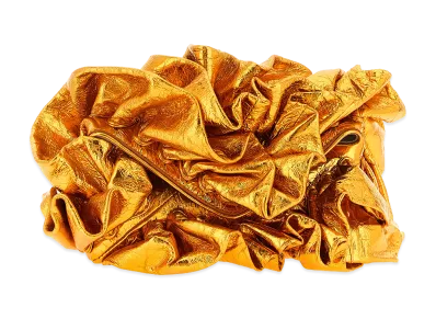 DRIES VAN NOTEN Women's 'Ruffle' Clutch "Orange"