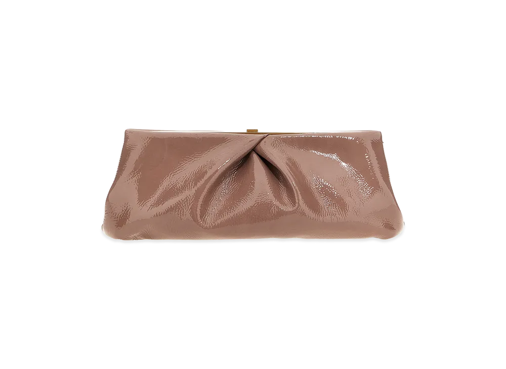 DRIES VAN NOTEN Women's Patent Clutch "Brown"