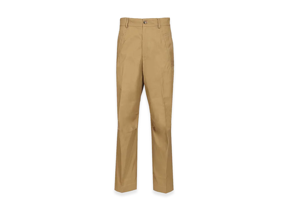DRIES VAN NOTEN Cotton Twill Trousers "Beige"