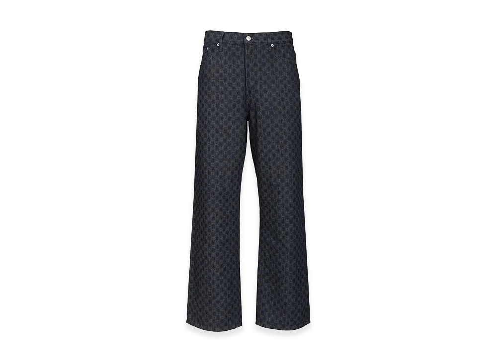 DRIES VAN NOTEN Floral Wide-Leg Jeans "Blue"