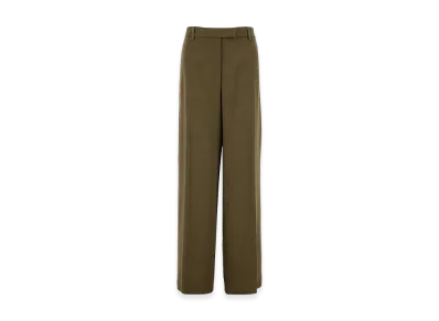 DRIES VAN NOTEN Women's Crepe Penn Palazzo Pant "Green"