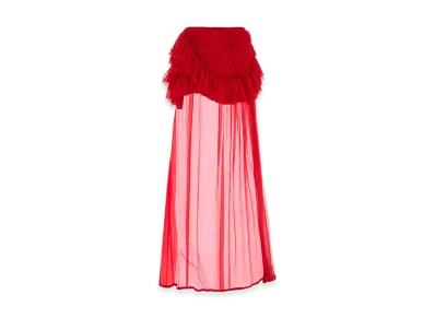 DRIES VAN NOTEN Women's Silk Shelby Skirt "Red"