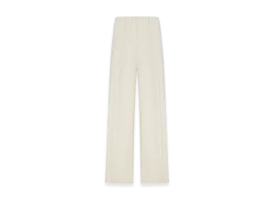 DRIES VAN NOTEN Women's Wide-Leg Cotton Trousers with Striped Pattern "White"