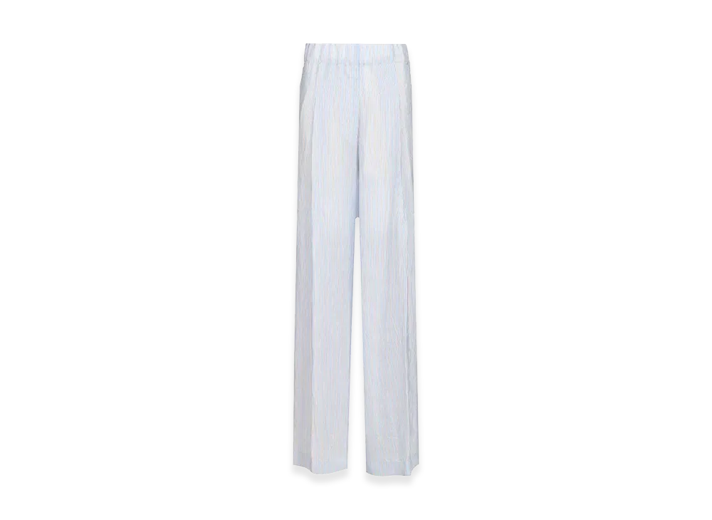 DRIES VAN NOTEN Women's Striped Wide-Leg Trousers "Light Blue"