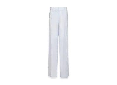 DRIES VAN NOTEN Women's Striped Wide-Leg Trousers "Light Blue"