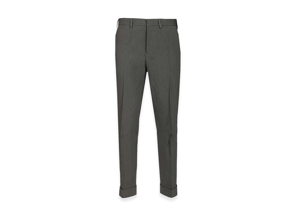 DRIES VAN NOTEN Tailored Linen Blend Trousers "Gray"