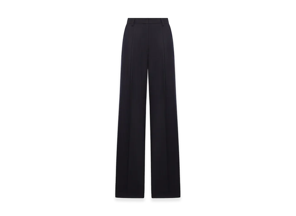 DRIES VAN NOTEN Women's Tailored Wool Trousers "Blue"