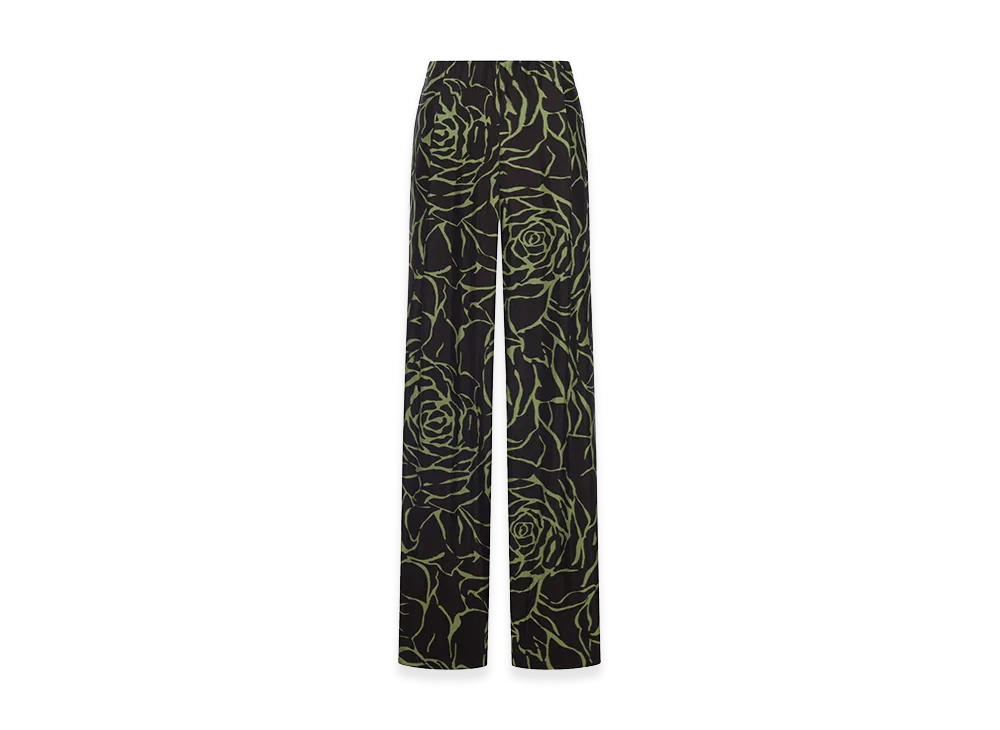 DRIES VAN NOTEN Women's Wide Leg Trousers with Print "Black"