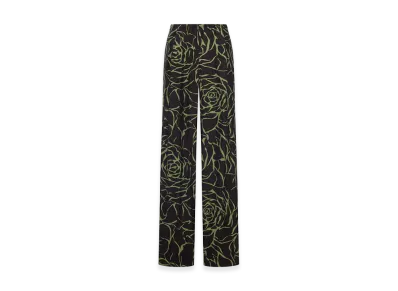 DRIES VAN NOTEN Women's Wide Leg Trousers with Print "Black"