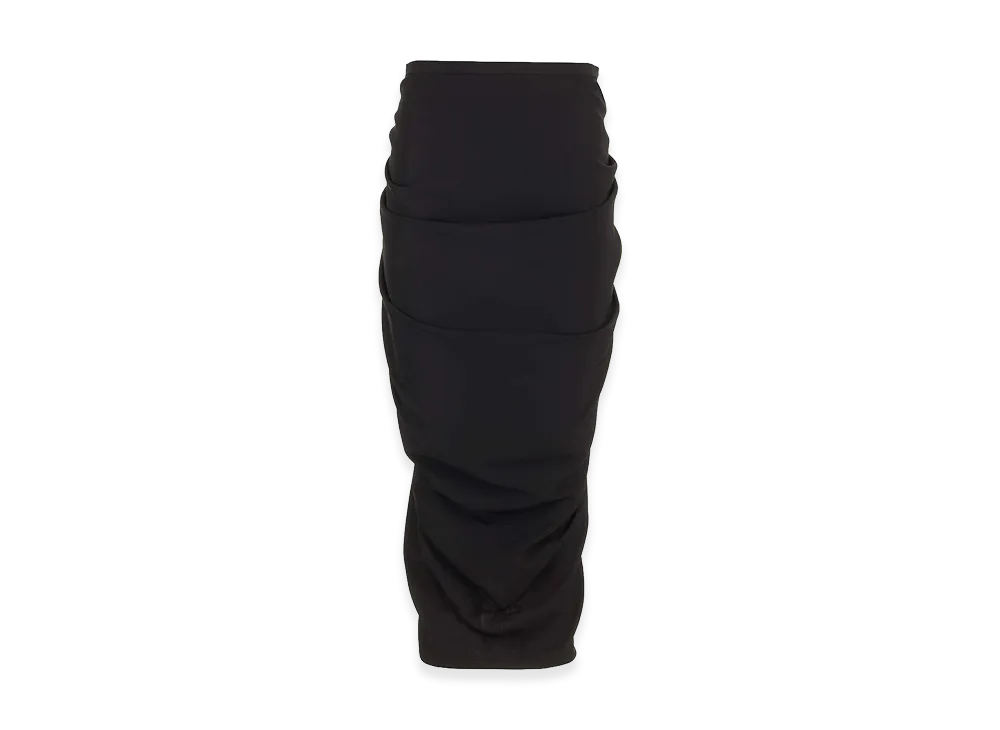 DRIES VAN NOTEN Women's Wool Jersey Midi Skirt "Black"