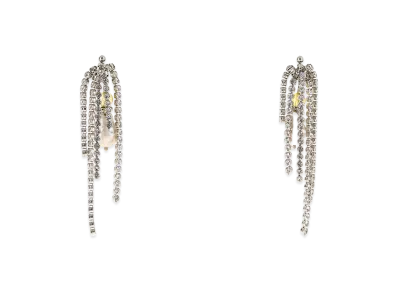 DRIES VAN NOTEN Women's Embellished Metal Earrings "Silver"